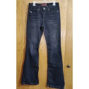 Cinch Jeans Sz 29/7 XL Black Denim Bootcut Stretch Lynden Cowgirl Rodeo L35.5"